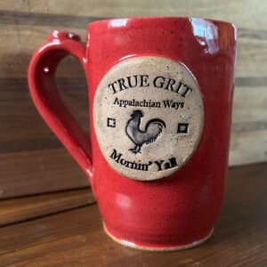 Handmade Bright Red Pottery Mug – Mornin' Y'all