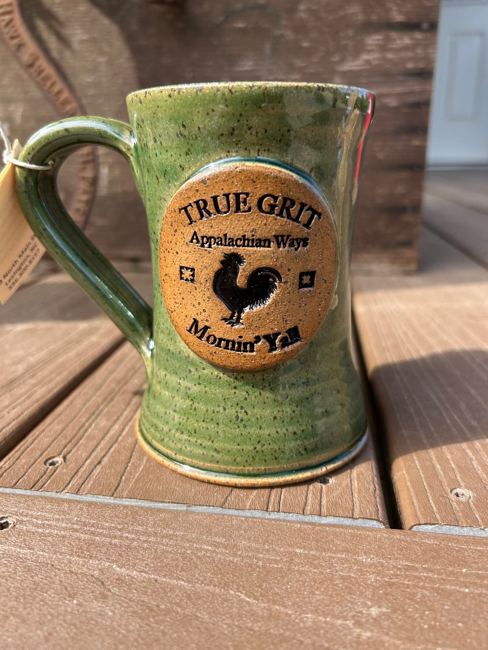 Handmade Green Pottery Mug – Mornin' Y'all